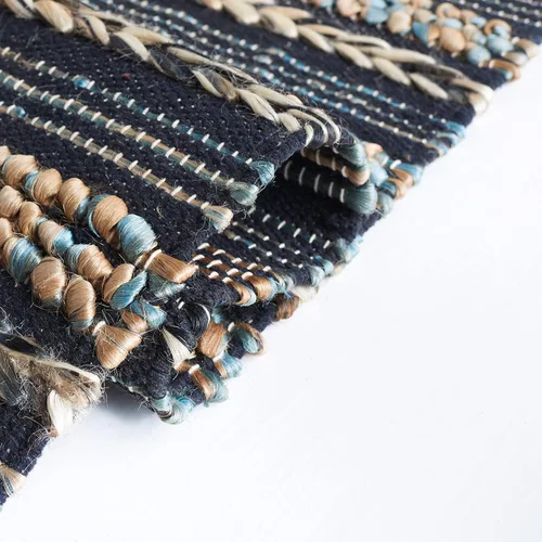 Miniatura 5 de SAFAVIEH Natural Fiber Collection - Alfombra decorativa de 3 x 5 pies, color negro y natural, diseño de yute a rayas de tejido plano, ideal