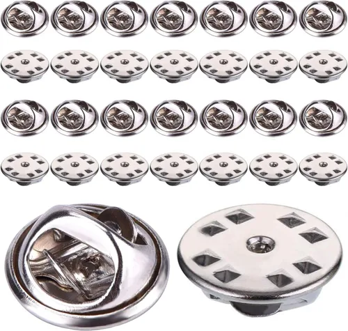 Miniatura 8 de Onwon 30 piezas de latón mariposa Cluth Insignia Insignia Embragues – No requiere herramientas, cierre de pasador de metal a granel, cierre de Dorado