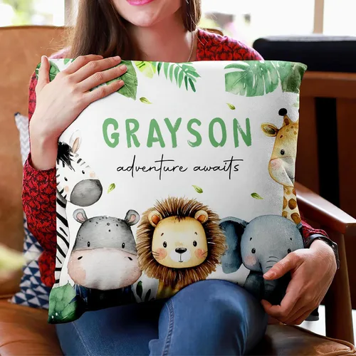Miniatura 4 de Hyturtle Almohada personalizada para niños y niñas (inserto incluido) Regalos - Cojín de guardería - Nuevo regalo para bebé niño niña - Almohada