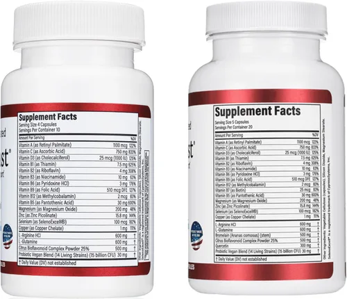 Miniatura 7 de HealFast Suplemento completo de recuperación de cirugía y lesiones: para heridas, tratamiento de cicatrices y moretones con vitaminas, bromelina