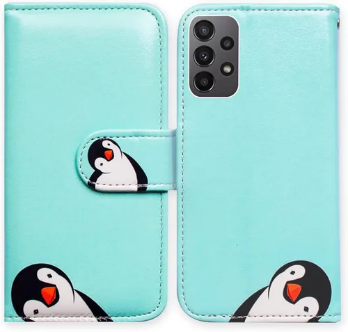 Miniatura 26 de Bcov Funda para Galaxy A23 5G, diseño de pájaro negro y verde con tapa para teléfono con ranura para tarjeta y soporte para Samsung Galaxy A23 5G