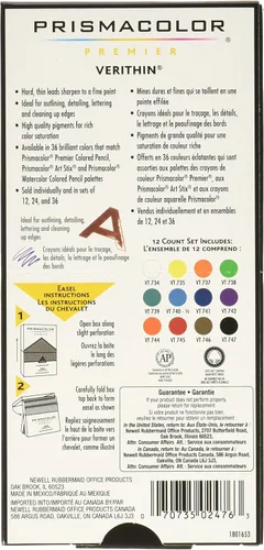 Miniatura 2 de Prismacolor 2476 Verithin Lápices de Colores, Colores Surtidos, 12