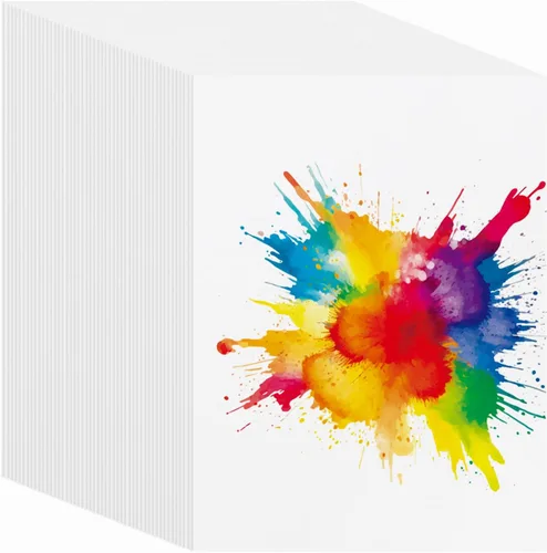 PATIKIL 80 hojas de papel de acuarela de algodón, 140 libras/300 GSM, papel de pintura para colorear en agua para pintura artística, acuarela,