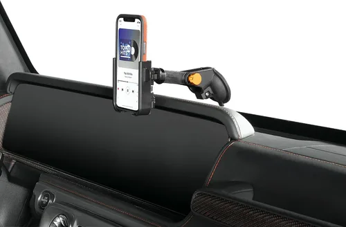 Miniatura 8 de WeatherTech WindshieldFone con extensión - Soporte universal para teléfono de coche montado en el parabrisas - Perillas billet negras