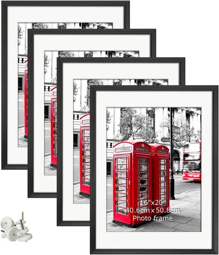 Miniatura 44 de Giftgarden Portarretratos de 11 x 17 pulgadas, paquete de 4 marcos mate de 11 x 17 pulgadas para fotos de 8 x 12 pulgadas con paspartú, póster de 11