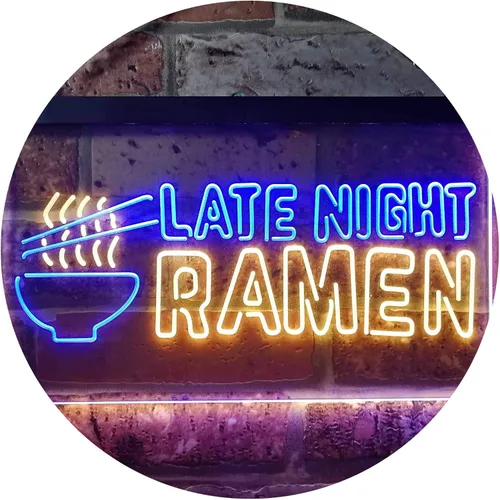 Miniatura 12 de ADVPRO Letrero de neón LED de doble color para ramen japonés de ramen, azul y rojo, 12 "x 8.5" st6s32-i3305-br