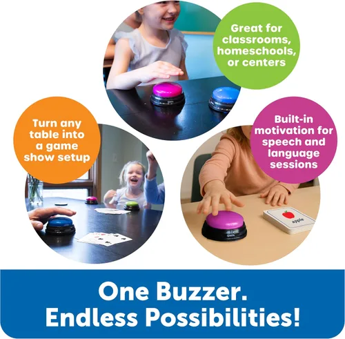 Miniatura 5 de Learning Resources Answer Buzzers - Suministros imprescindibles para el aula, juguetes para niños, botón de efectos de sonido, programas