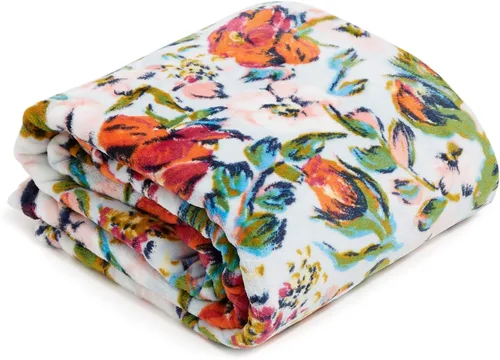 Miniatura 41 de Vera Bradley Manta de felpa de forro polar Botánico Paisley Rosa