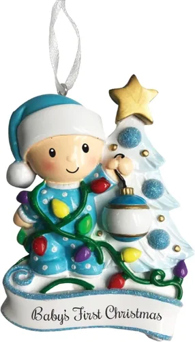 Miniatura 2 de Adorno de la primera Navidad del bebé 2025, árbol decorativo para bebé, recuerdo personalizado de vacaciones, adorno de mi primera Navidad