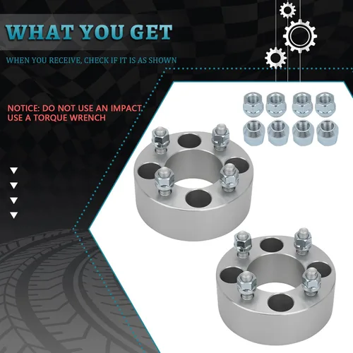 Miniatura 2 de IRONTEK Espaciadores de rueda de 0.157 x 4.000 in, espaciadores forjados reales de 2 pulgadas con orificio de cubo de 2.697 in M12x1.25 pernos aptos