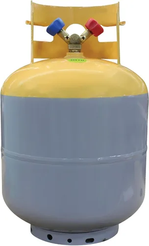 Miniatura 9 de Tanque de recuperación de refrigerante gris/amarillo Mastercool (62010) - 30 lb. de capacidad