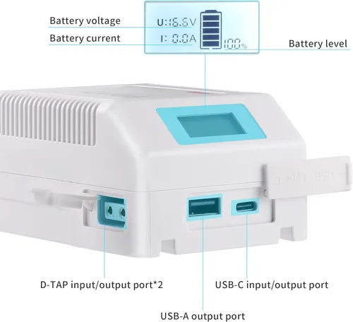 Miniatura 7 de VILTROX V Mount Battery BP-V99 6700mAh 99Wh 14.8V V-Lock Batería para monitor de cámara Transmisor de imagen inalámbrico Luz de llenado Teléfono