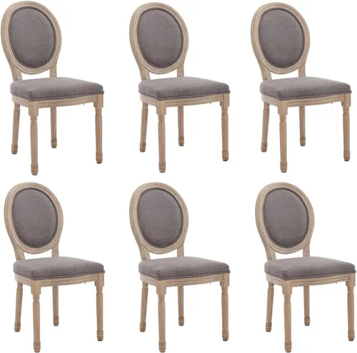 Miniatura 29 de chairus Juego de 2 Sillas de Comedor Estilo Granja Sillas de Comedor de Casa de Campo Francés Sillas Tapizadas de Tela Vintage con Respaldo Redondo
