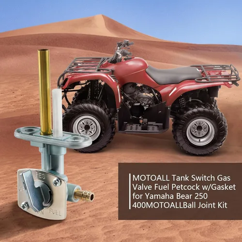 Miniatura 2 de MOTOALL Interruptor de tanque Válvula de gasolina Petcock con junta para Yamaha Bear 250 400 Válvula de cierre para Yamaha Bear Tracker 250 Bruin