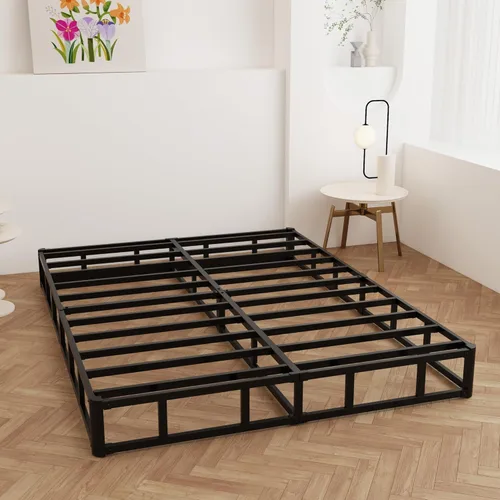 Miniatura 5 de Maenizi Somier de 9 pulgadas para cama Queen, base de cama de metal resistente con funda de tela, base de colchón, fácil montaje, sin ruido