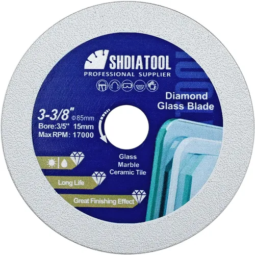 Miniatura 13 de SHDIATOOL Disco de corte de diamante de vidrio de 2 pulgadas, rueda de corte ultradelgada para azulejos de cerámica, porcelana y mármol de 50 mm