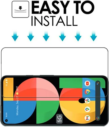Miniatura 6 de Protector de pantalla transparente para Google Pixel 5a 5G HD de vidrio templado, 2 unidades, dureza 9H, antiarañazos, protector de pantalla