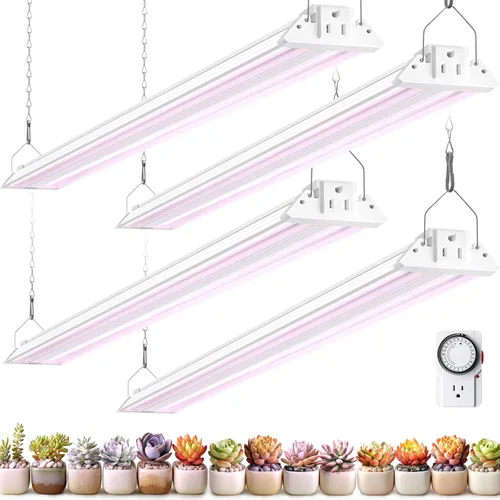 Miniatura 12 de Barrina TX-S60 - Luz de cultivo de 4 pies, 60W (equivalente a 420W), espectro completo con LEDs rojos de 660nm, PPFD alto, enlazable, luces