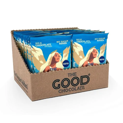 Miniatura 15 de The Good Chocolate - Almendras saladas Keto Chocolate Squares, cero azúcar, aperitivo bajo en carbohidratos netos, calorías más bajas, caramelo