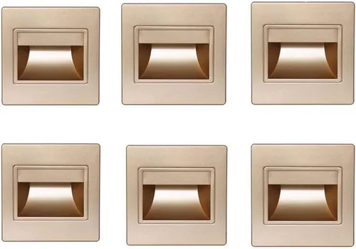 paquete de 6 lámparas de esquina LED de 85-265 vatios, luces LED empotradas para escalera, corredores, paredes, guardarropas, recámara y más,