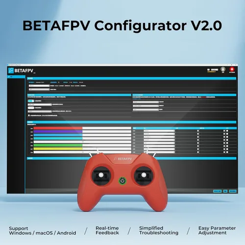 Miniatura 4 de BETAFPV LiteRadio 2 SIM Drone Simulador de Vuelo Controlador para FPV Entrenamiento de Pilotos Principiantes, Compatible con la mayoría de Rojo
