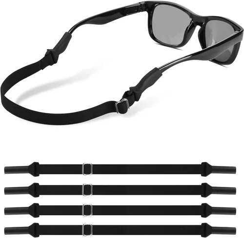 lvvfit Correas para lentes para niños (6.5 a 10 pulgadas), correa ajustable para lentes de sol deportivas, correas de soporte para anteojos para