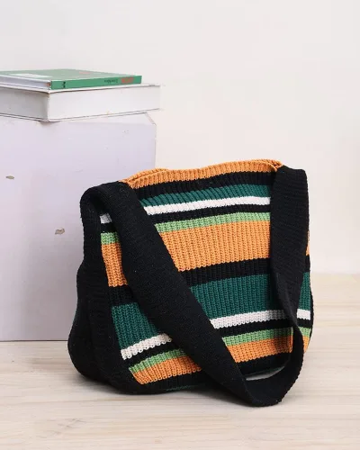 Miniatura 12 de ENBEI Bolsos de hombro para mujer Bolsos de ganchillo Bolso de punto grande Bolso de mano estético para la escuela lindo Bolsas de mano Bolsa