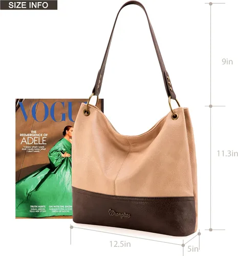 Miniatura 7 de Wrangler Hobo Bags for Women Vegan Leather Top Handle Shoulder Purses and Handbags