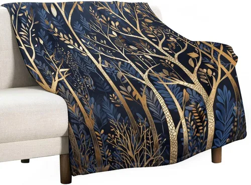 Miniatura 11 de Manta de invierno de acuarela de Navidad en el bosque, manta cálida y acogedora para sofá, cama para adultos, 30 x 40 pulgadas, manta de microfibra