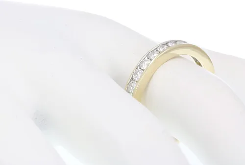 Miniatura 5 de Vir Jewels Anillo de compromiso con diamantes de 12 quilate (ctw) para mujer, anillo de compromiso de diamantes redondos de media eternidad, juego