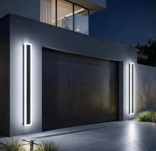 Miniatura 10 de Lámpara de Pared Moderna para Exteriores de 31 Pulgadas, Regulable 3000K-6000K, Aplique de Pared Lineal para Exteriores Impermeable IP65, Luces LED