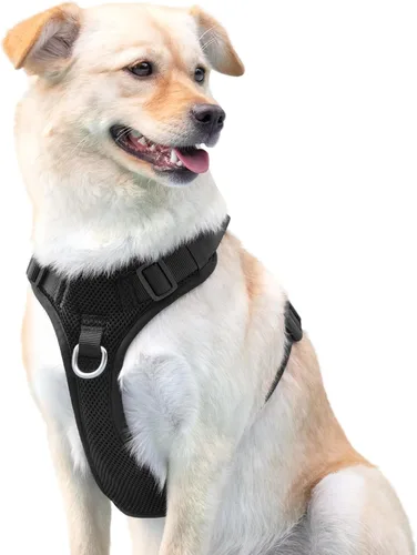 Miniatura 7 de Arnés sin tirones para perros pequeños, medianos y grandes, chaleco de malla ajustable de 2 capas con doble clip, a prueba de escapes, liberación