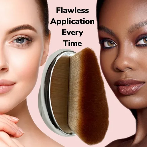 Miniatura 2 de Brocha de base estrecha Maquillaje de palma Kabuki SOFT Kabuki Dome Shape Face Body Shimmer Oil SPF Blush Bronzer Highlighter Blending Self Tanner