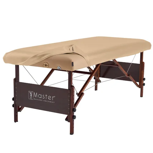 Miniatura 9 de Master Massage Funda de protección de mesa de masaje de cuero de vinilo de poliuretano rectangular universal para mesa de masaje, protector de Negro