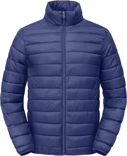 Miniatura 9 de Abrigos de invierno para hombre, térmicos, ligeros, acolchados, impermeables, cálidos, con bolsillos con cremallera