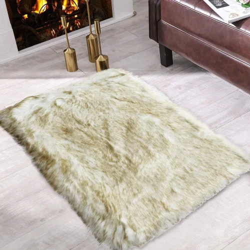 Miniatura 66 de Carvapet - Tapete suave de cuero sintético de oveja, lanudo y lujoso, grande (para decorar habitación), lado de la cama, dormitorio, sala de estar