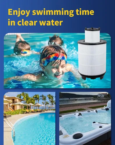 Miniatura 6 de ZOTEE Juego de cartuchos de filtros de piscina interior y exterior que reemplaza a Sta-Rite 25021-0200s y 25022-0201s System 3 S7m120,300sq.ft Negro
