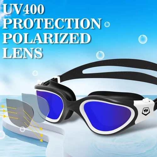 Miniatura 2 de WIN.MAX - Goggles de natación polarizados, antivaho, antirrayos ultravioleta, sin filtraciones y con visión clara para hombres, mujeres, adultos