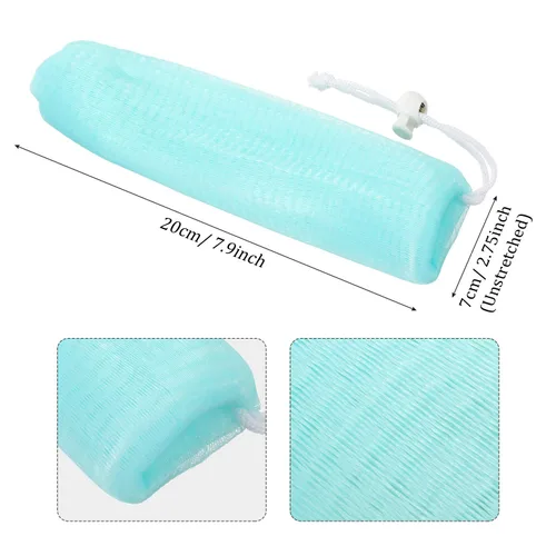 Miniatura 2 de Boao Barra de jabón de malla exfoliante de malla para guardar jabón, bolsa de espuma de burbujas para herramienta de limpieza de ducha facial