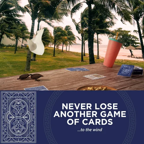 Miniatura 2 de Baraja pesada de cartas ideal para exteriores Naipes impermeables resistentes al viento Cartas de póquer protegidas de plástico grueso