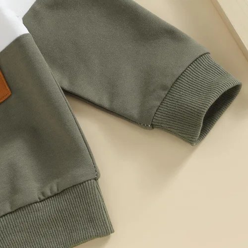 Miniatura 43 de Conjunto de sudadera de manga larga con cuello redondo y pantalones deportivos para bebés, ropa de invierno para bebé