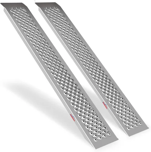 Miniatura 7 de Ruedamann 2 rampas de aluminio de 4 pies x 9 pulgadas más anchas, rampas de carga para cortacésped, cortacéspedes, bicicletas, motocicletas, UTV