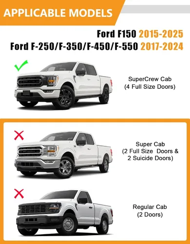 Miniatura 2 de KINGGERI Cajas de almacenamiento para debajo del asiento compatibles con Ford F-150 F150 SuperCrew Cab 2015-2026, Ford F-250 F-350 F-450 F-550 Super