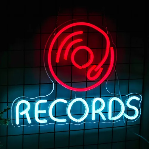 Miniatura 2 de Letrero de neón para discos de vinilo, luces de neón para decoración de pared, decoración de pared LED de música funky, letrero estético de neón