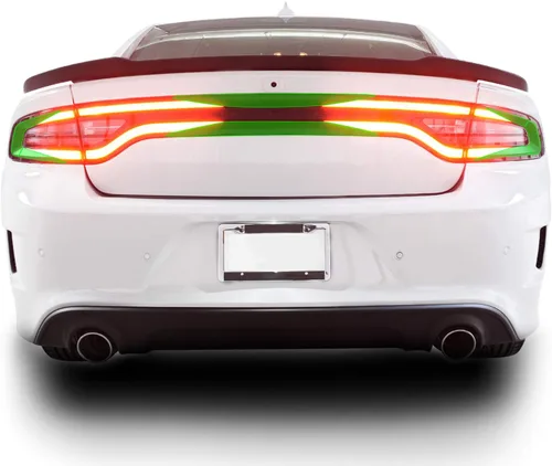 Miniatura 4 de Bogar Tech Designs Cubierta de vinilo con superposición de luces traseras de pista de carreras compatible con Dodge Charger 2015-2023 - Negro
