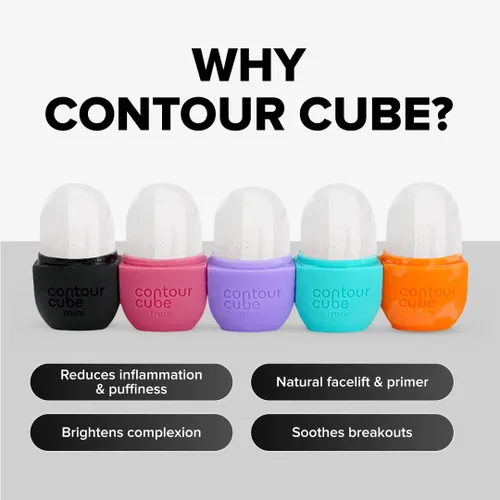 Miniatura 2 de Contour Cube Mini rodillo de hielo revolucionario para esculpir y deshinchar - Rodillo de hielo facial y masajeador - Molde de hielo para la cara