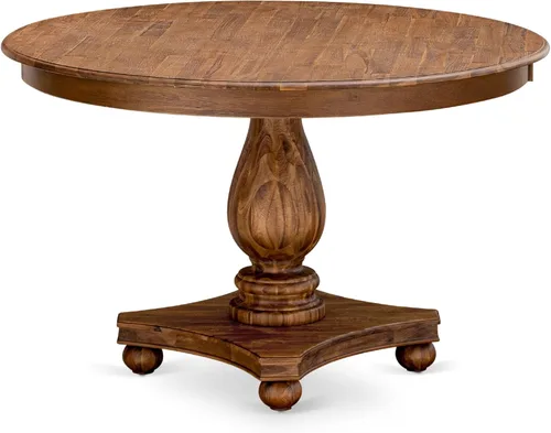 Miniatura 3 de East West Furniture F2MZ5-N04 - Juego de muebles de comedor de 5 piezas, incluye una mesa de comedor redonda con pedestal y 4 sillas tapizadas