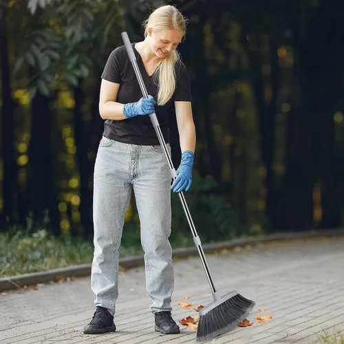 Miniatura 8 de Escoba, Escobas para Exteriores para Barrer Interiores, Escoba Ajustable de 55" para Eliminación de Pelo de Mascotas de Servicio Pesado para Pisos 1