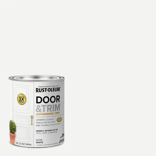 Miniatura 2 de Rust-Oleum 369387 Pintura Advanced Dry para Puerta y Embellecedor, Cuarto de galón, Gris Alpino satinado