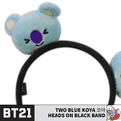 Miniatura 3 de Concept One BT21 LINE FRIENDS - Diadema bordada de felpa 3D para mujer, Koya